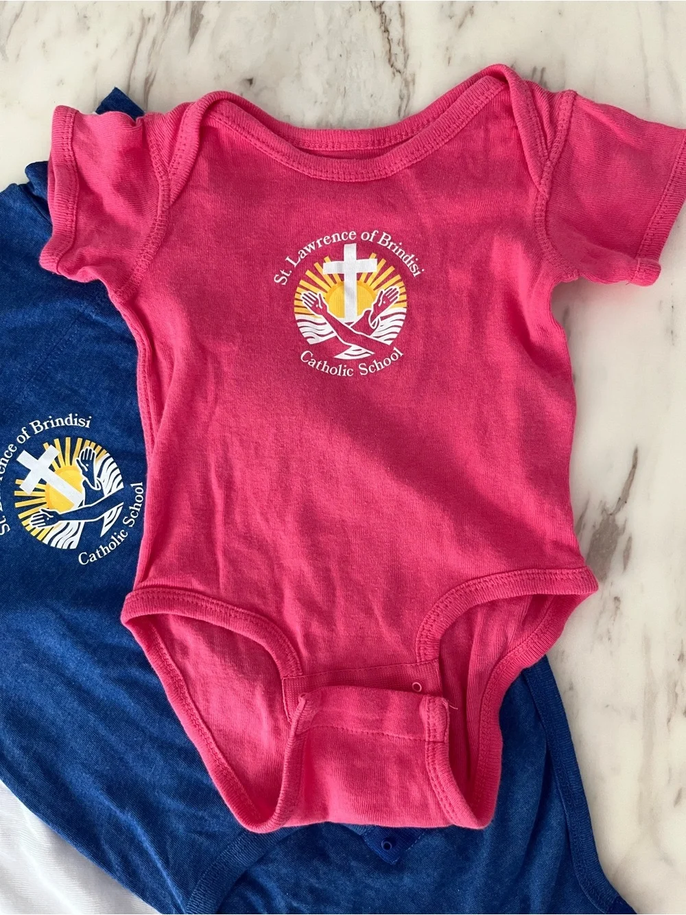 Assorted Baby Bodysuit Set - White, Blue & Pink